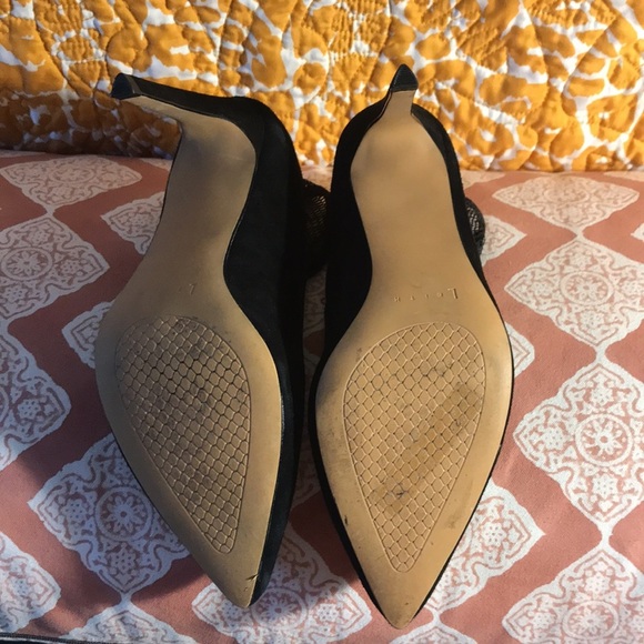 Leith netted stiletto black suede heels sz 6.5 - Picture 9 of 10
